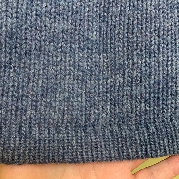 Alpine Design | Blue 1/4 Zip Mock Wool Blend Fleece Collar Pullover Sweater L - Picture 5 of 13